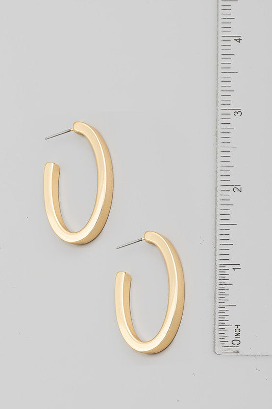 Seeker Oval Hoop Earrings