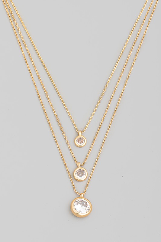 Carol Rhinestone Chain Necklace