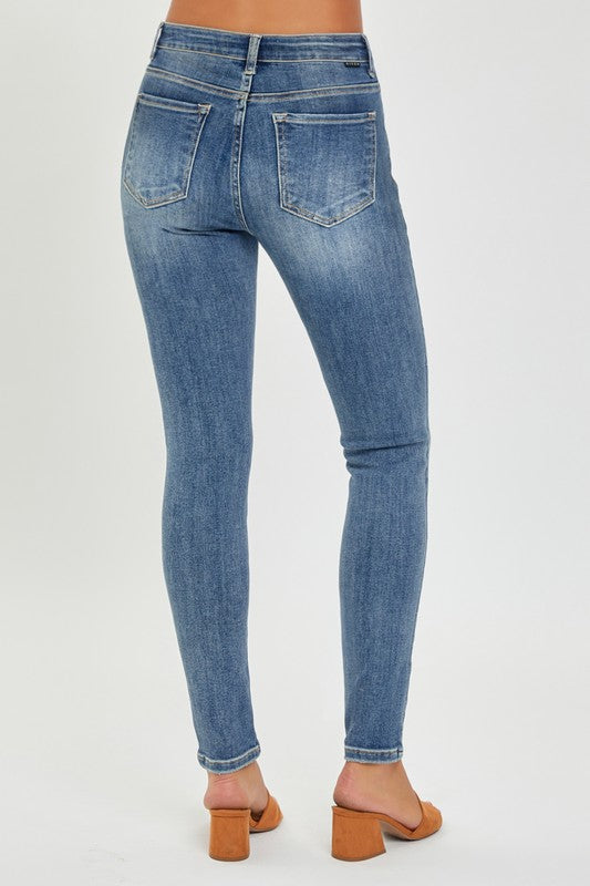 RISEN Jane Mid Rise Ankle Skinny Jeans