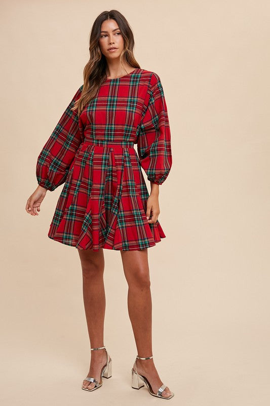 Ursula Plaid Flair Dress FINAL SALE