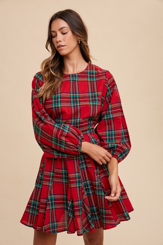 Ursula Plaid Flair Dress FINAL SALE