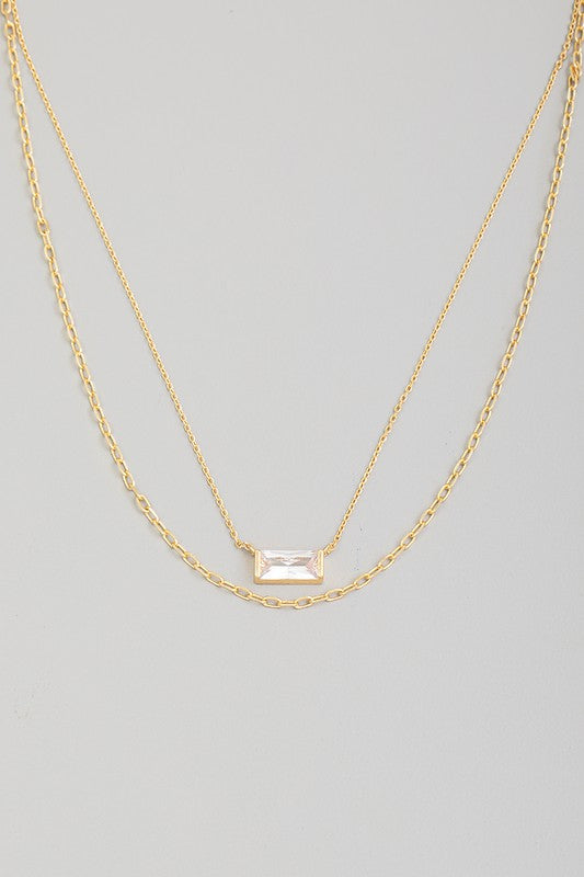 Bethany Rectangle Layered Necklace (2 Colors!)