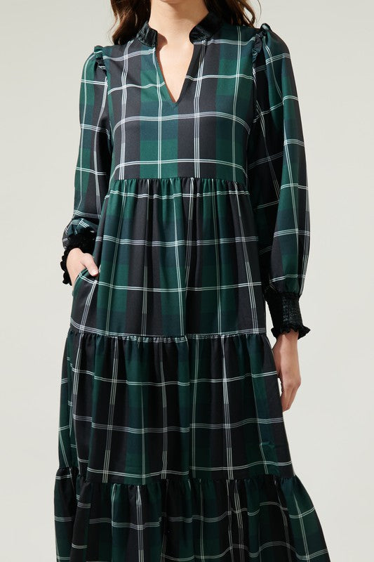 Gigi Plaid Midi Dress (XS-XL Available!) FINAL SALE