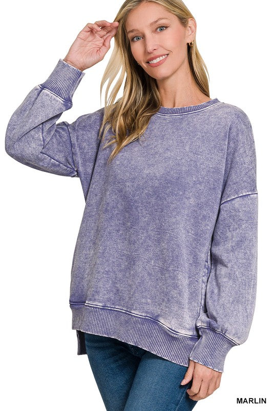 Jessica Hi Low Pullover Fleece Top