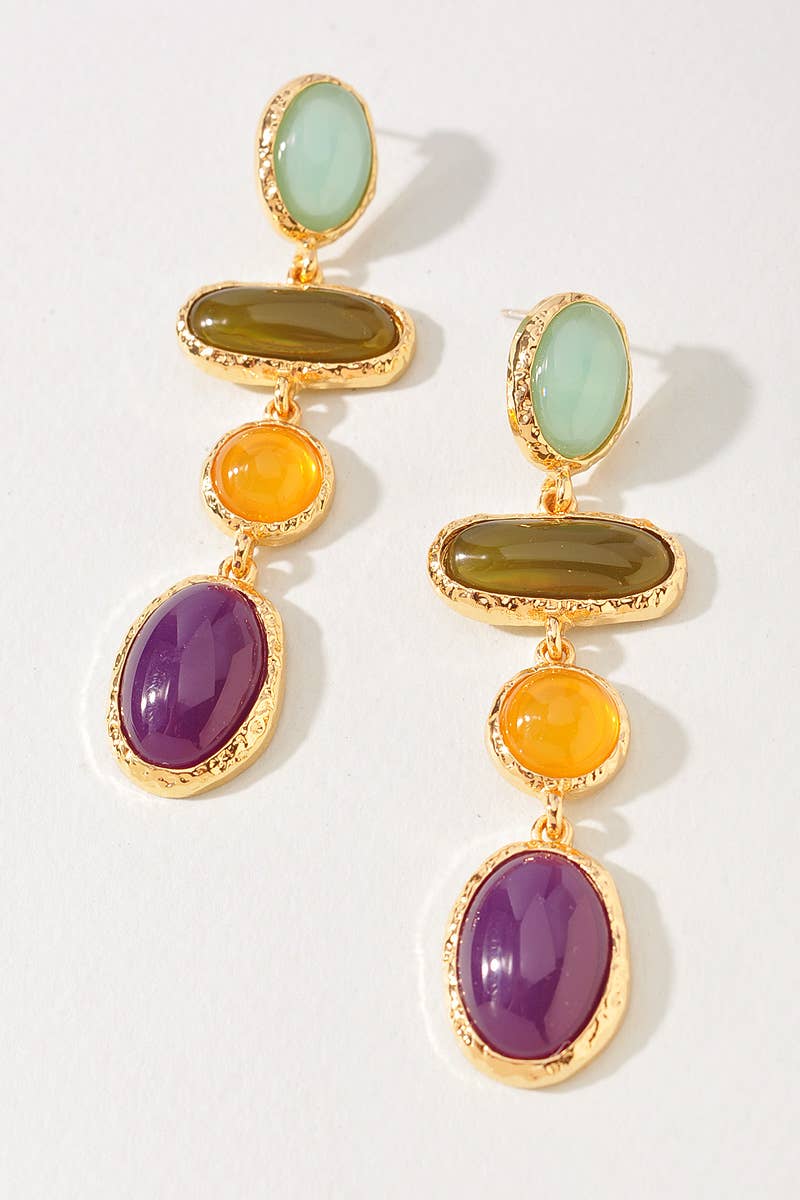 Rex Round Oval Mix Earrings