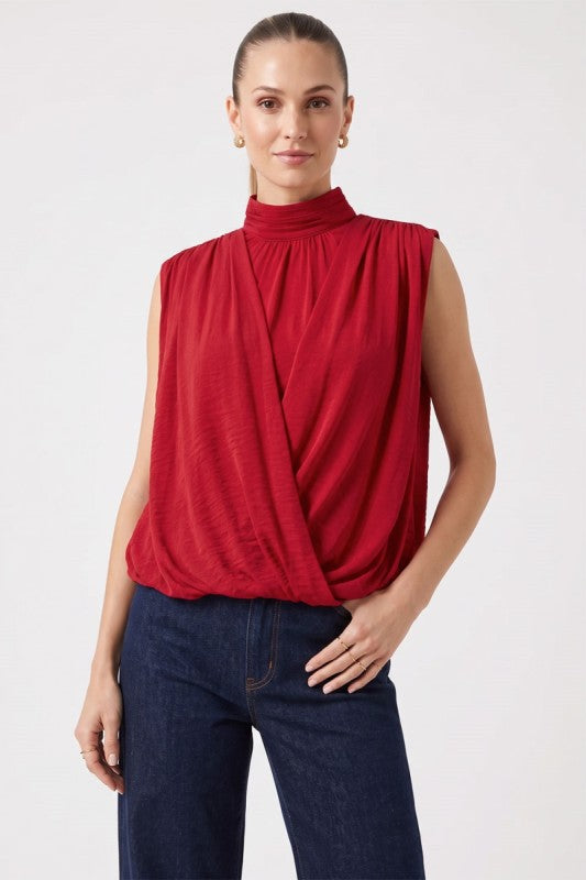 Ernie Chiffon Mock Tank Top