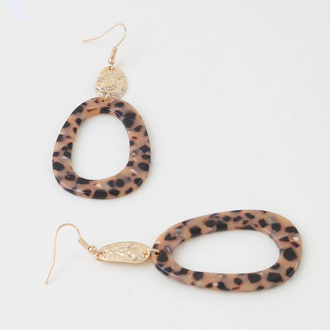 Villa Leopard Gold Drop Earrings