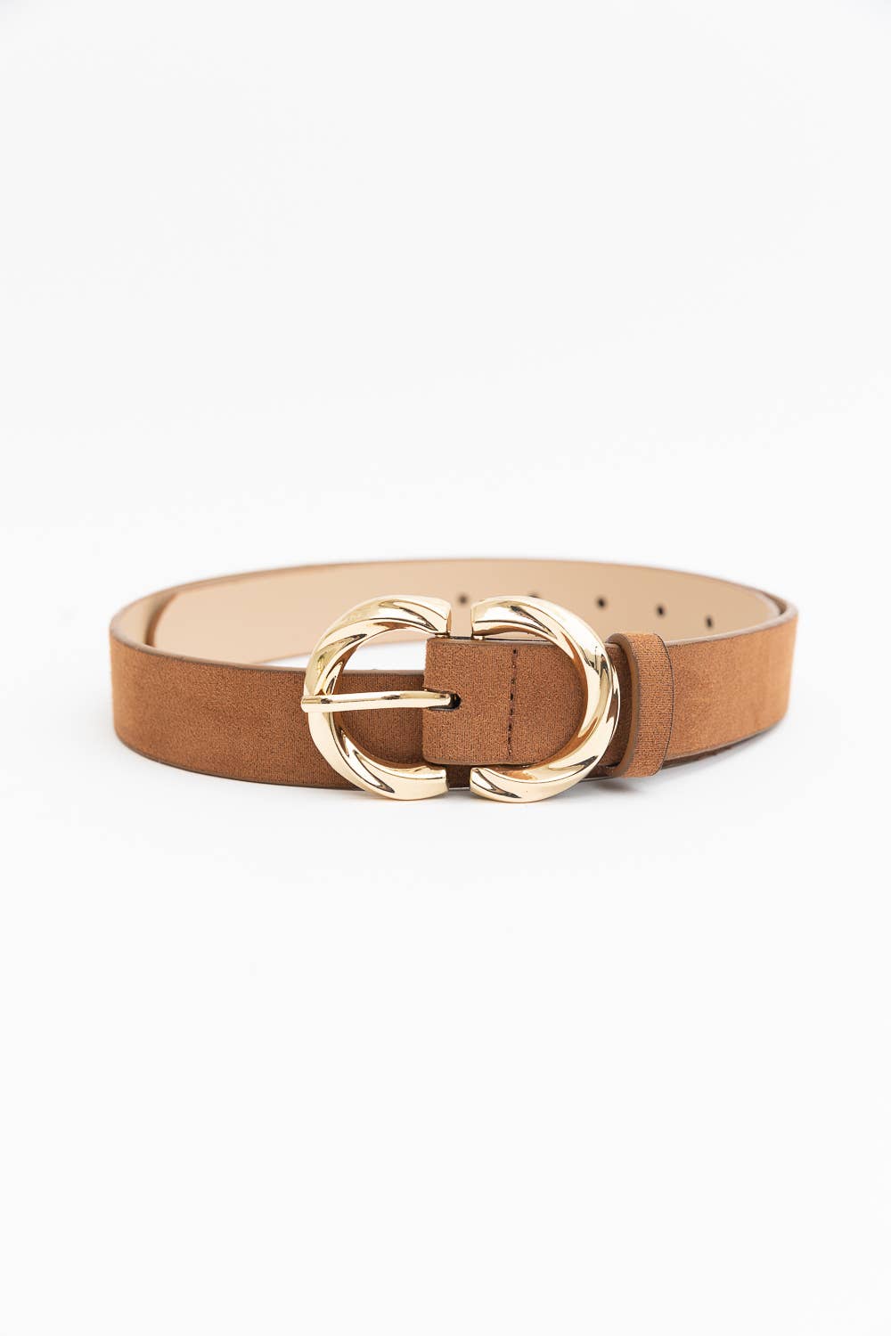 Sawyer Double C Shaped Buckle Suede Belt (2 Colors!)