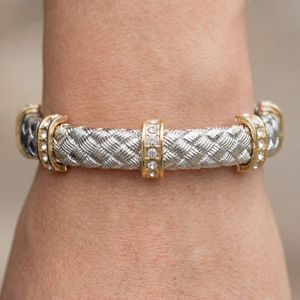 Arly Two Tone Metallic Elastic Bracelet PREORDER