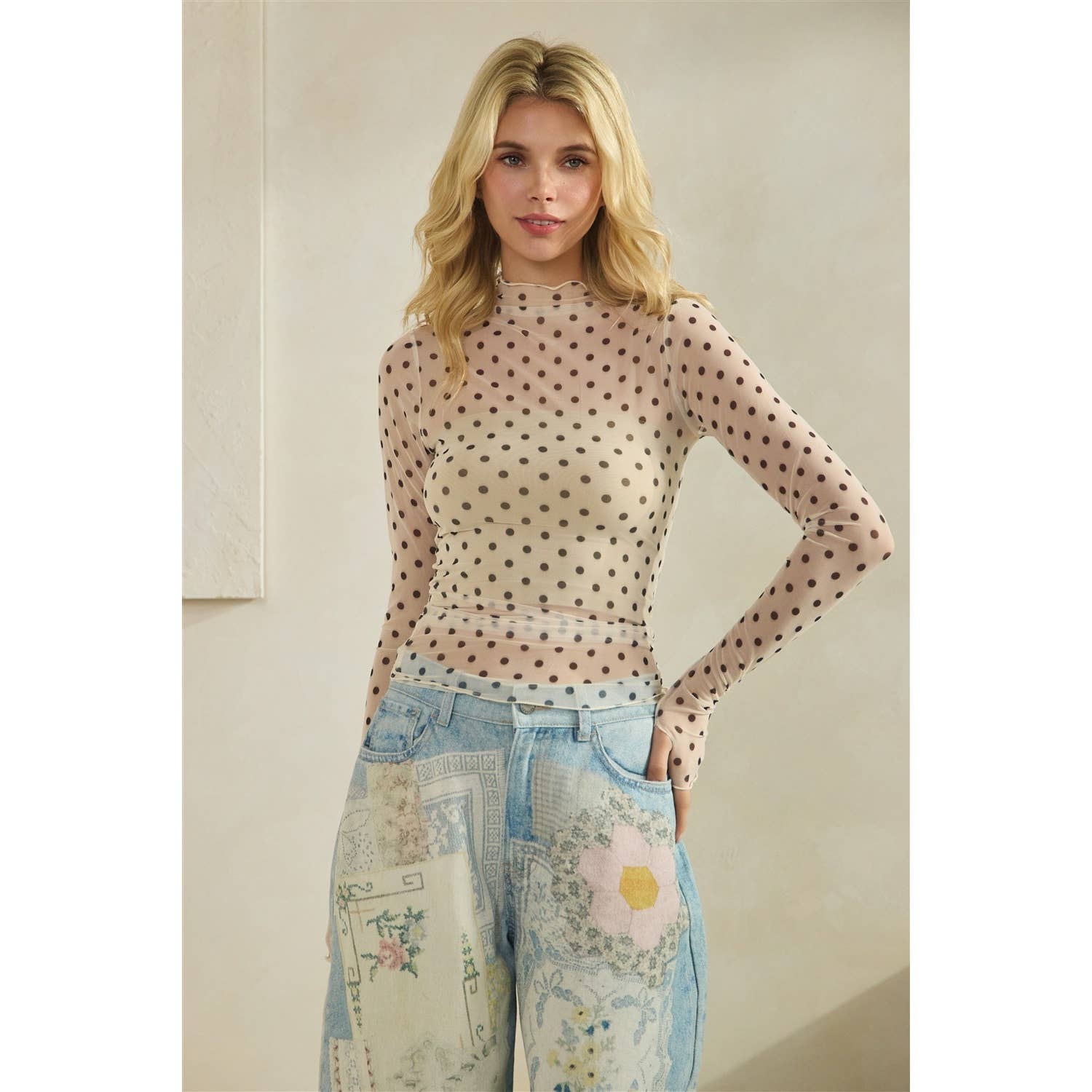 Liah Lace Long Sleeve Top