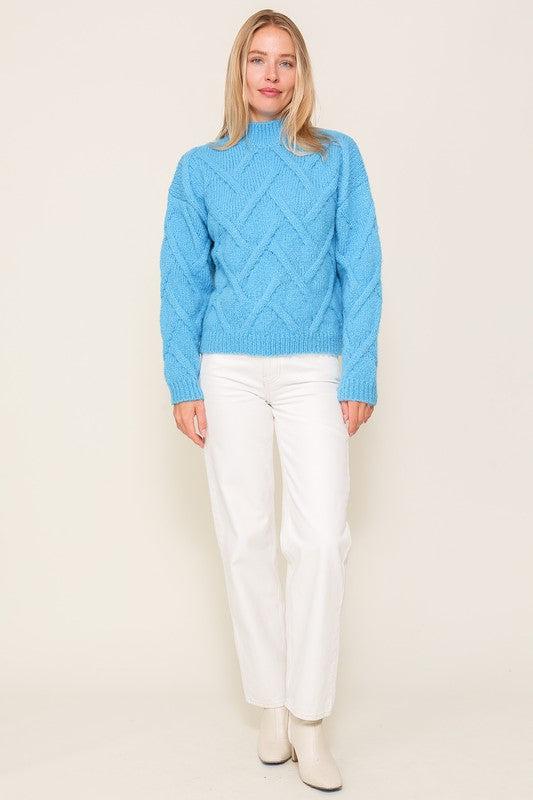 Luca Chevron Blue Sweater