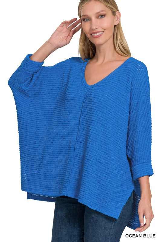 Felicia Hi Low Blue Top