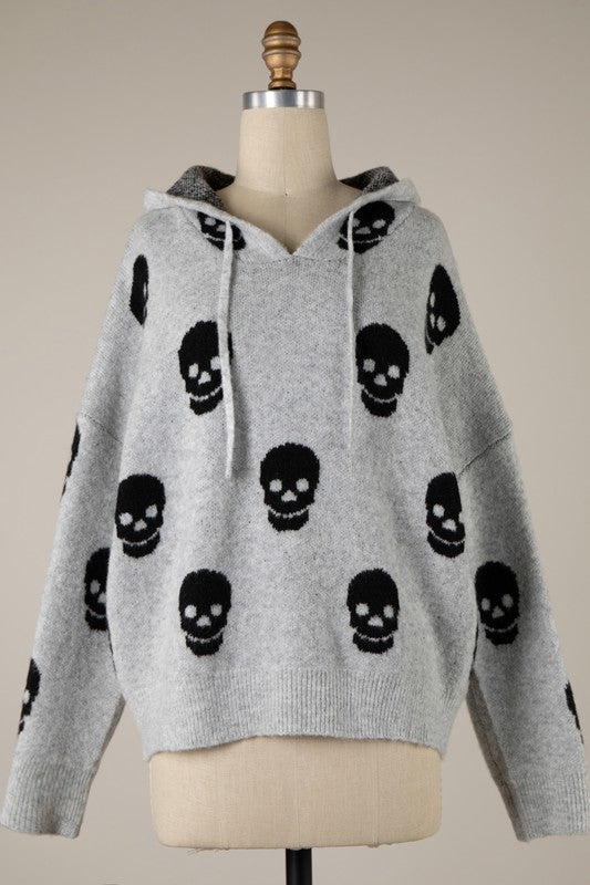 Skully Knit Sweater Hoodie PREORDER