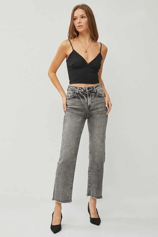 RISEN Dollie High Rise Straight Jeans