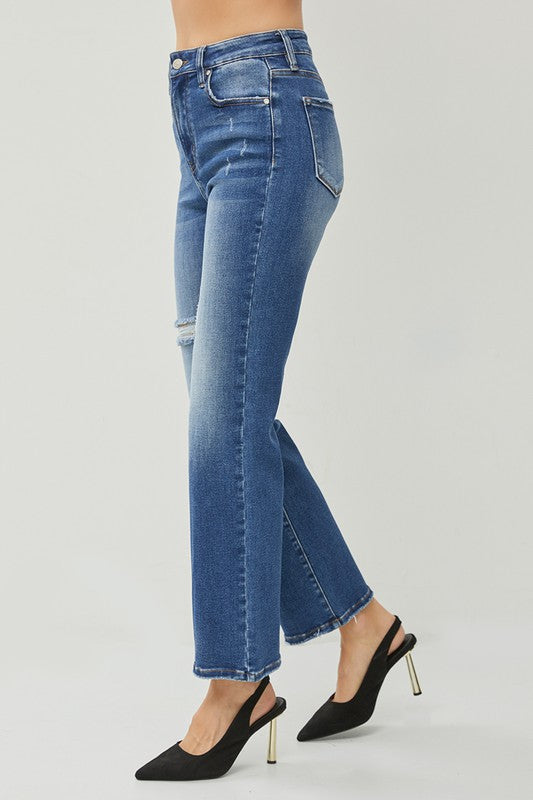 RISEN Johnny High Rise Straight Ankle Jeans