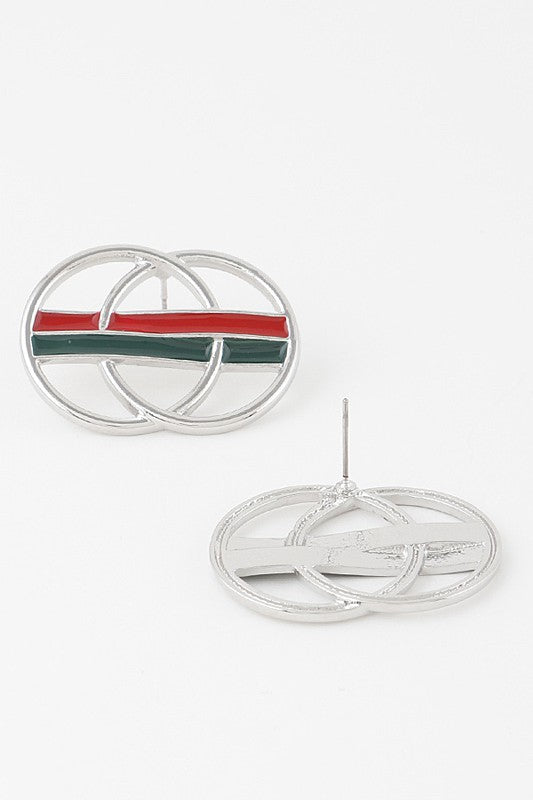 Tulley Silver Stripe Earrings