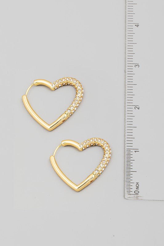 Calida Studded Heart Earrings