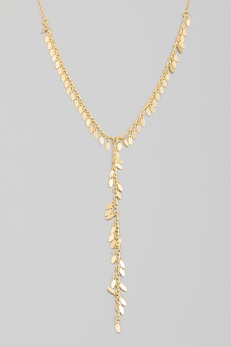 Blume Oval Lariat Necklace