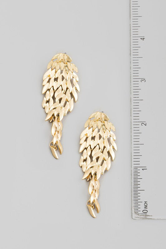 Bean Leaf Dangle Earrings