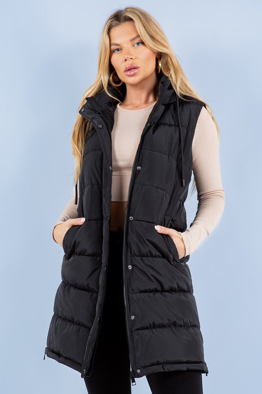 Danica Quilted Long Line Vest