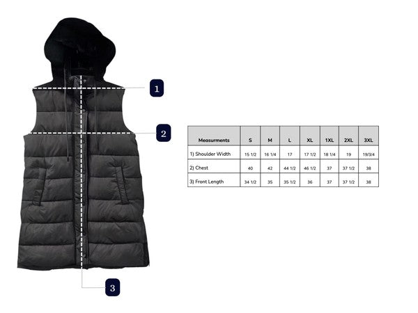 Danica Quilted Long Line Vest