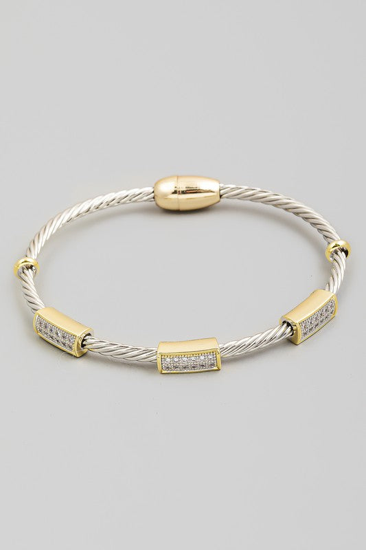 Baden Metallic Latch Bracelet