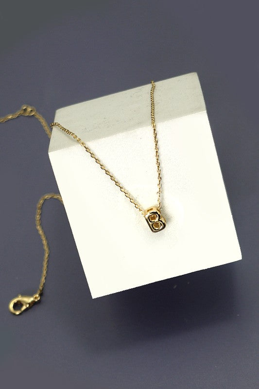 Alphabet Bubble Script Mini Necklace (Multiple Options!)