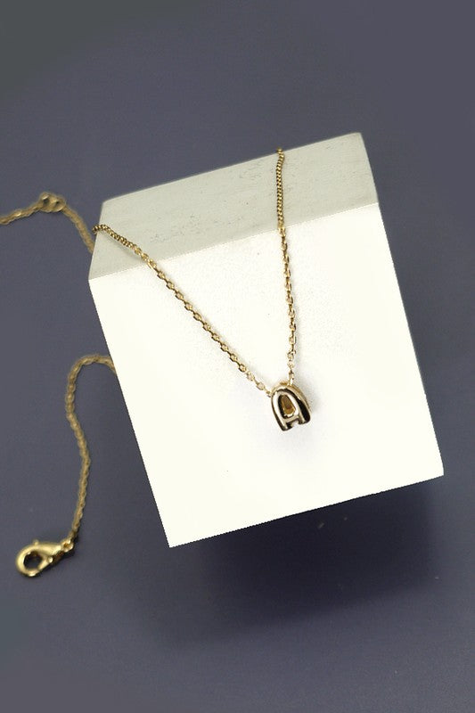 Alphabet Bubble Script Mini Necklace (Multiple Options!)