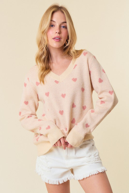 Tailynn Heart Sweater Top