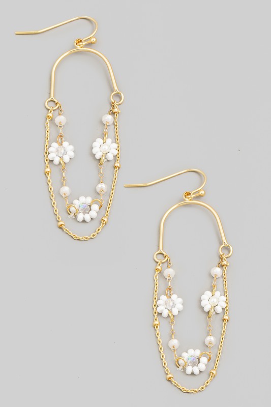 Galatia Flower Chain Earrings