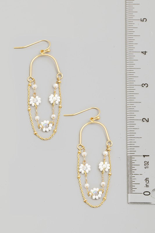Galatia Flower Chain Earrings