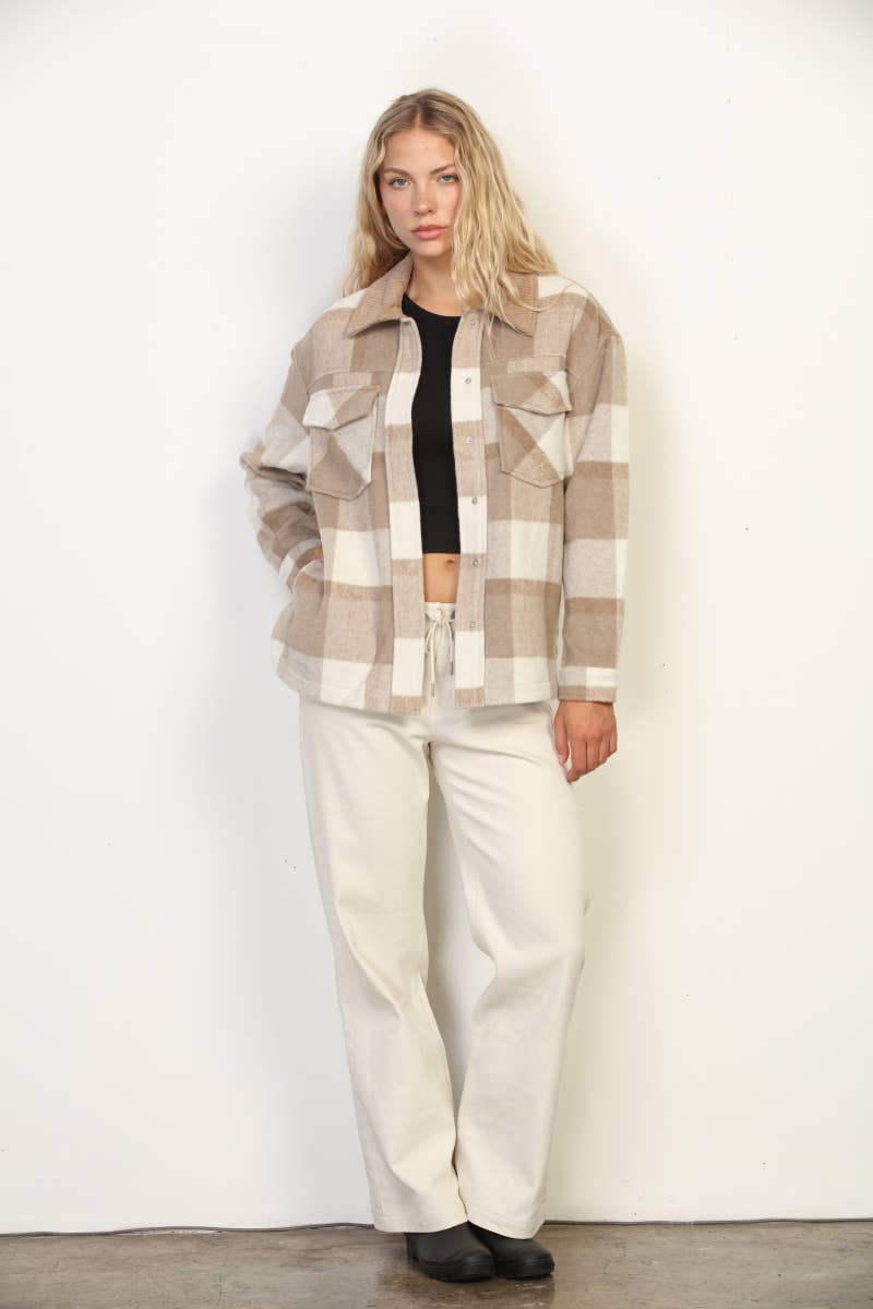 Waylan Plaid Shacket Jacket