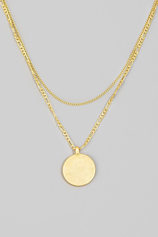 Barker Coin Layered Necklace