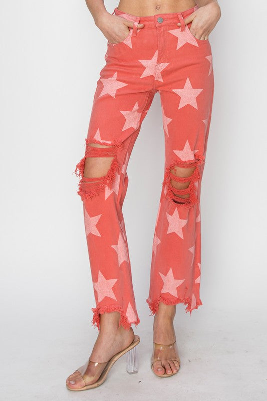 RISEN Bernice Star Printed Pants