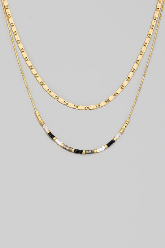 Belicia Beaded Chain Necklace (2 Colors!)