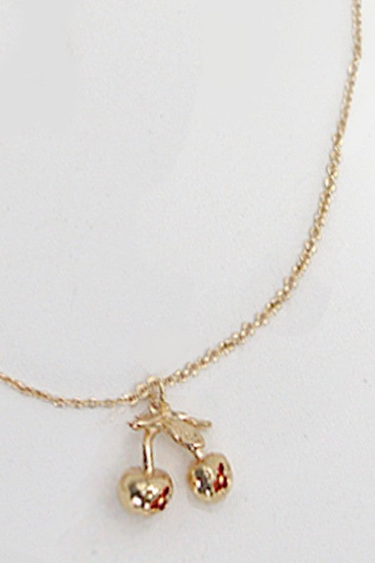 Gabrielle Cherry Charm Necklace