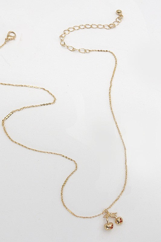 Gabrielle Cherry Charm Necklace