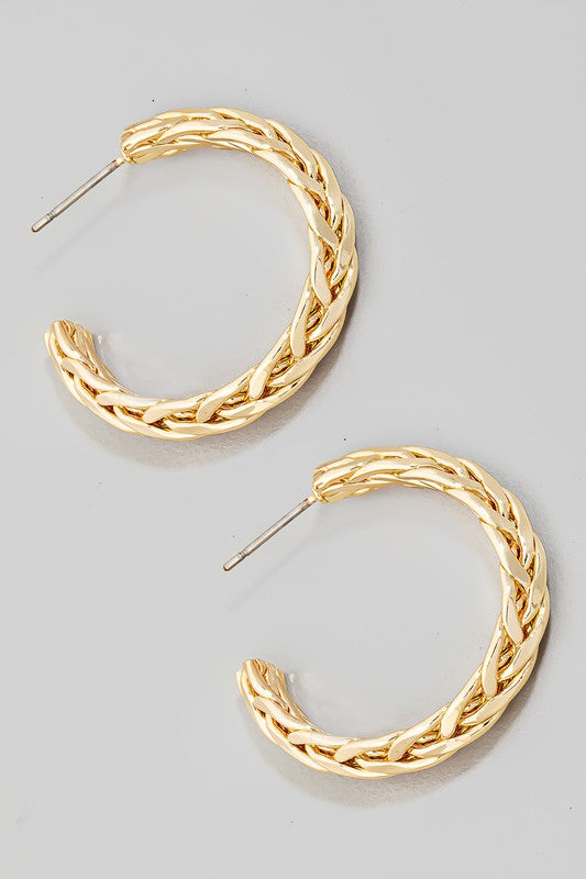Basia Wheat Chain Earrings