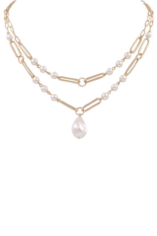 Garland Pearl Layered Necklace (2 Colors!)