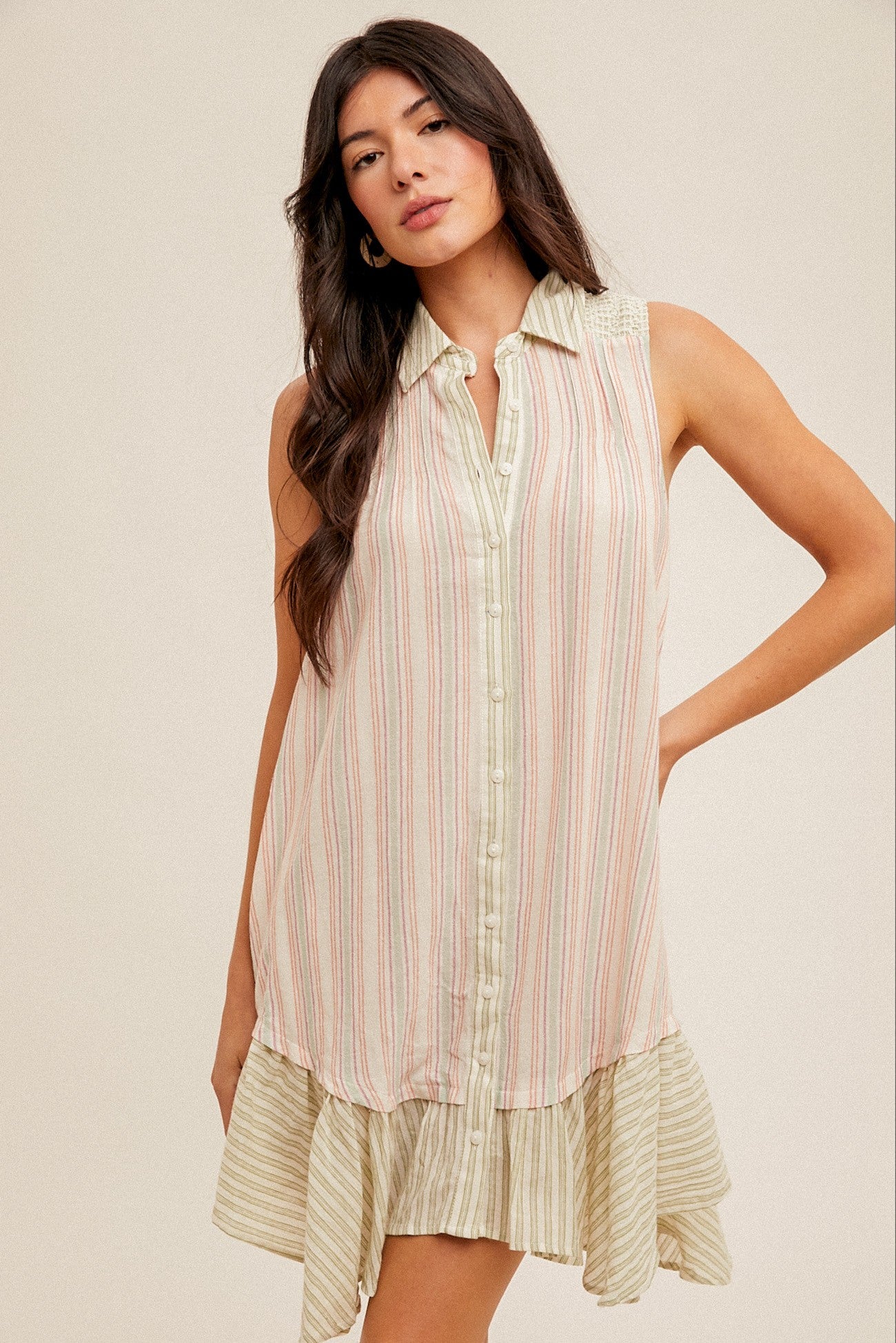 Lillia Stripe Shirt Dress