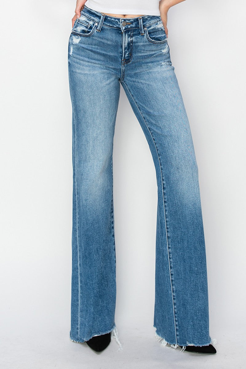 Risen Trent Mid Rise Wide Leg Jeans PREORDER