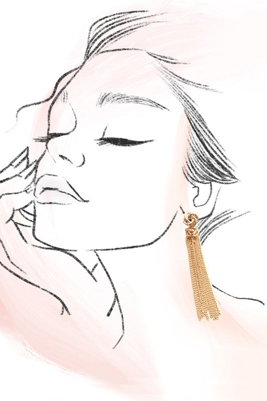 Beacon Knot Tassel Drop Earrings
