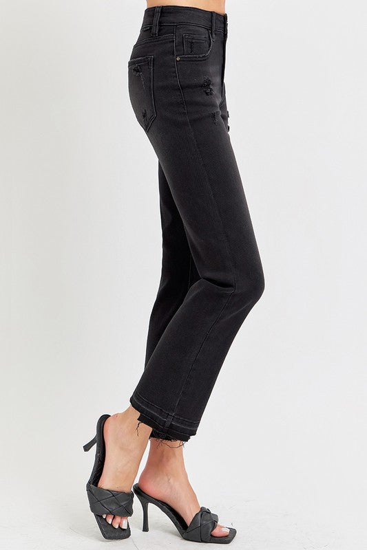 RISEN Darby Mid Rise Black Jeans