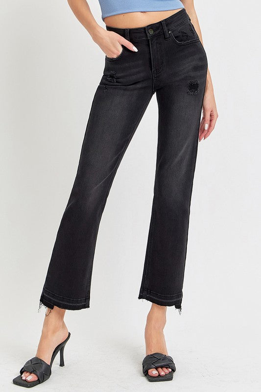 RISEN Darby Mid Rise Black Jeans