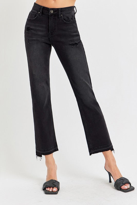 RISEN Darby Mid Rise Black Jeans