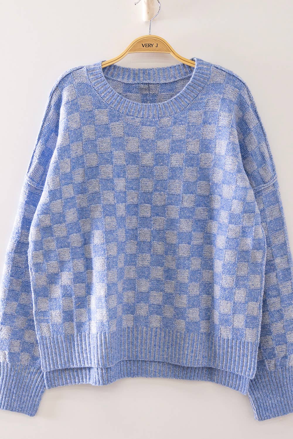 Beau Checkerboard Knit Sweater