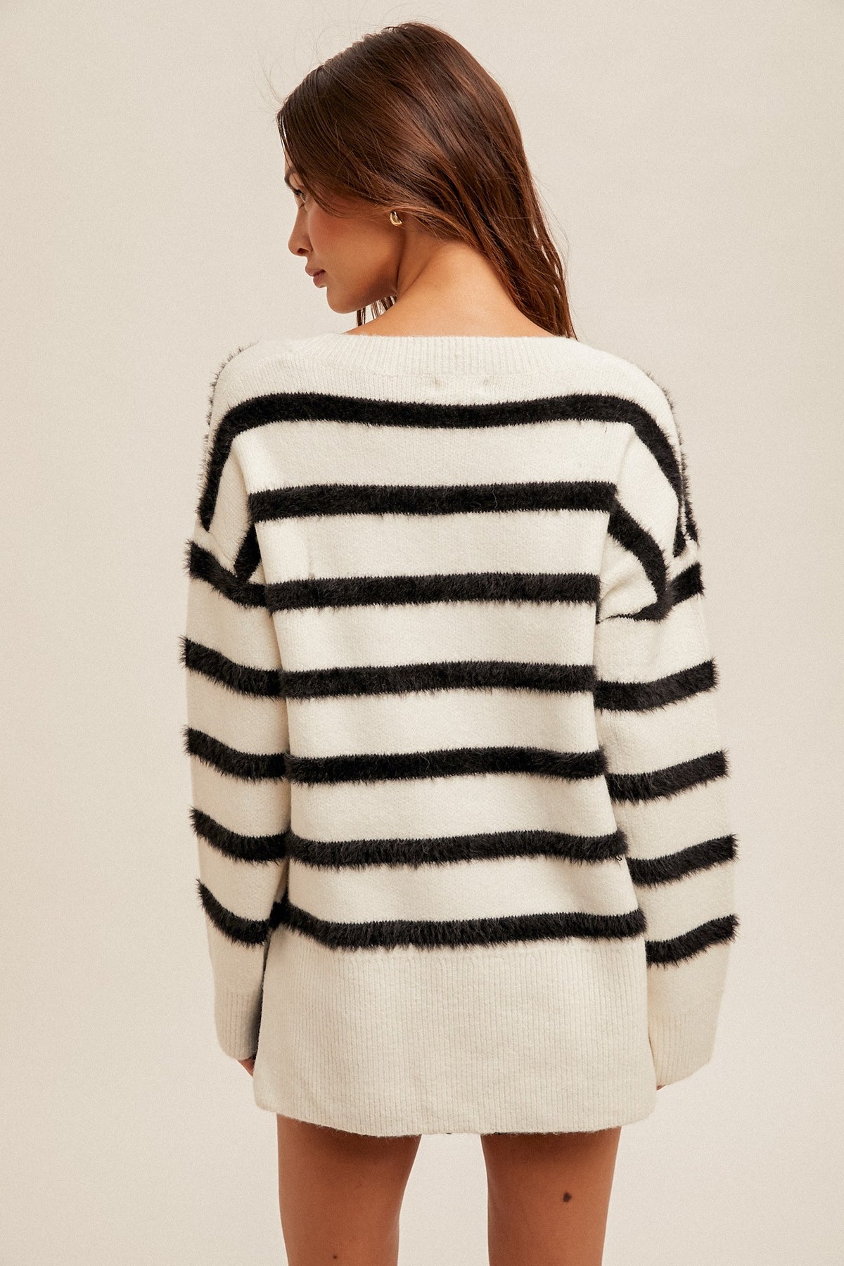Angelica Stripe V Sweater (2 Colors!)