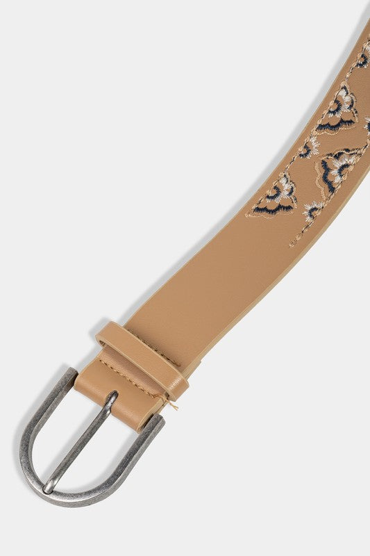 Carla Embroidered Flower Belt (3 Colors!) FINAL SALE