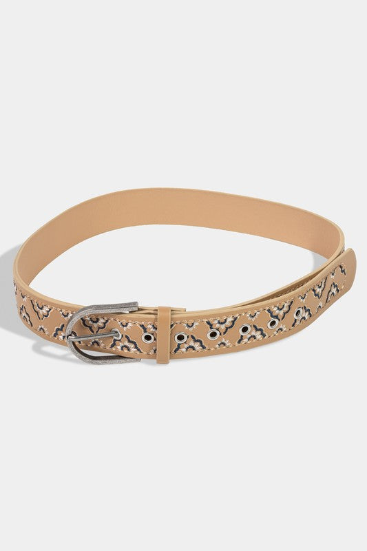Carla Embroidered Flower Belt (3 Colors!) FINAL SALE