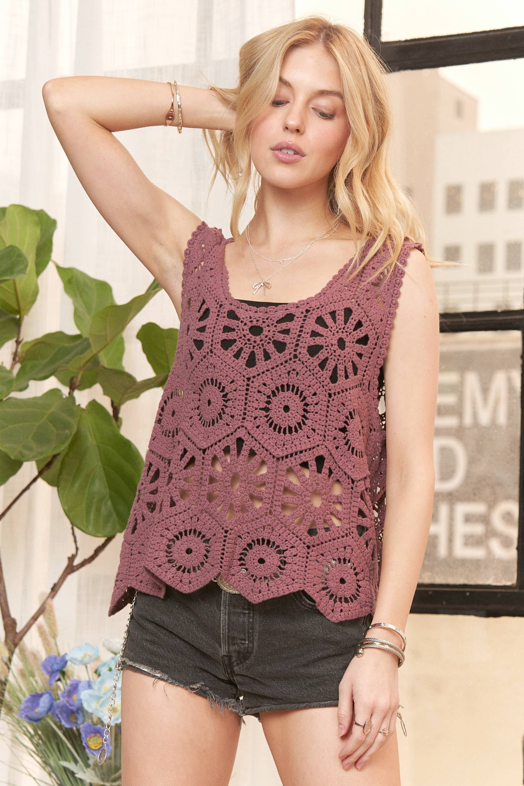 Leighton Crochet Tank Top
